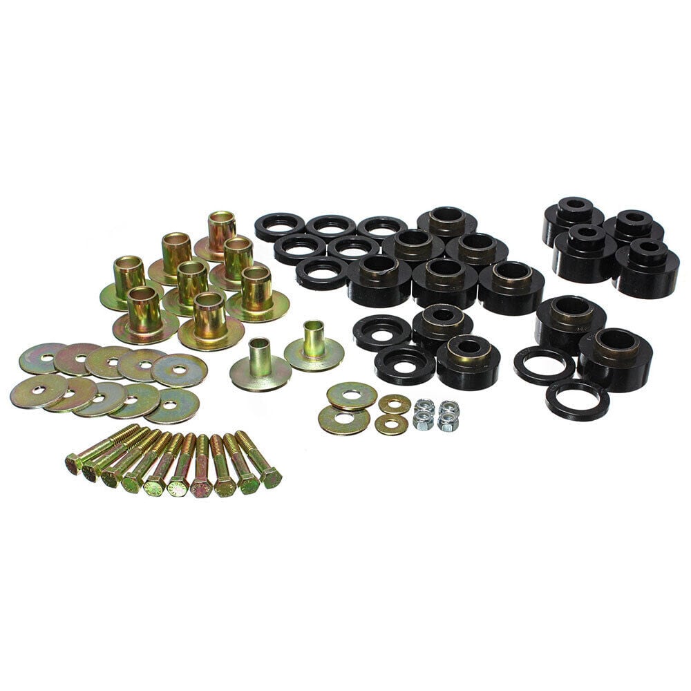 Energy Suspension 3.4170G; Body Mount Bushings Black for 68-72 Chevy Chevelle