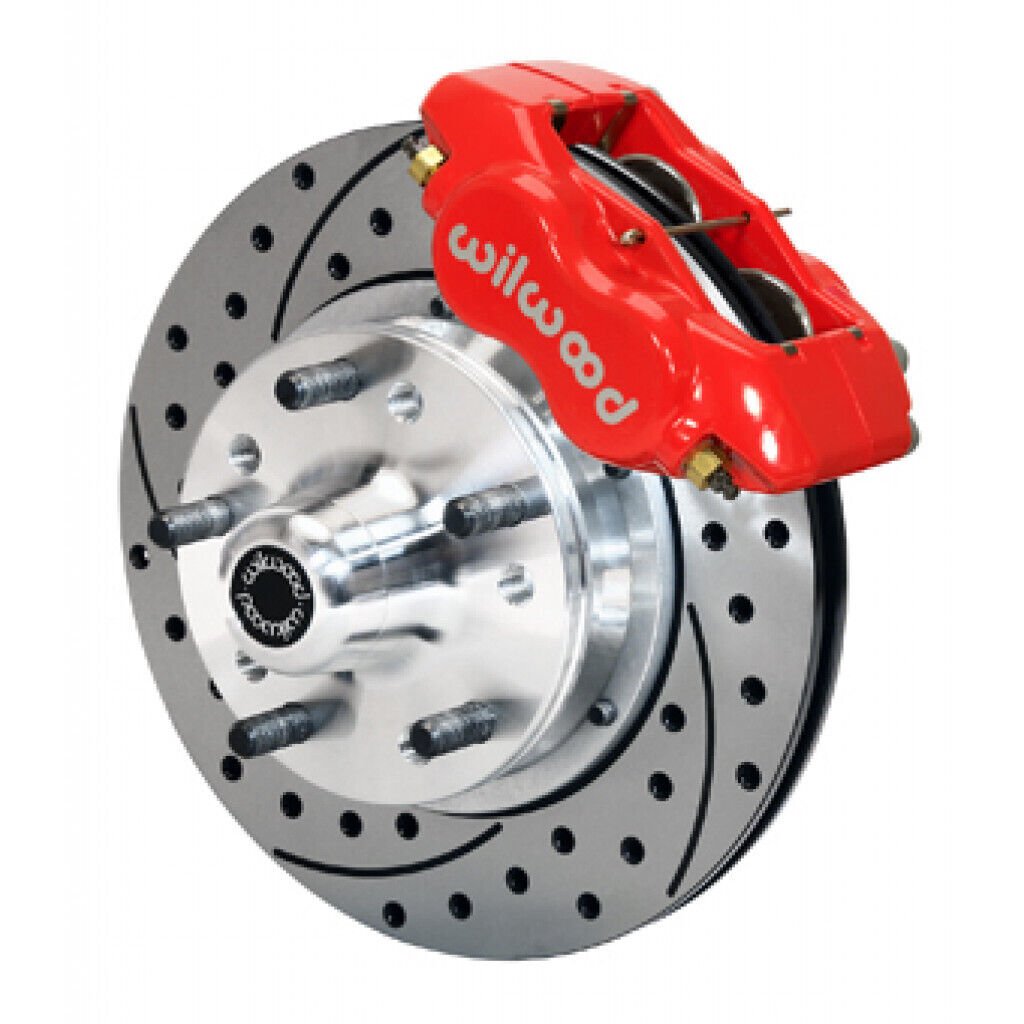 Wilwood Brake Kit Dynalite Forged Front 11.00in Drilled Red 79-87 GM G Body