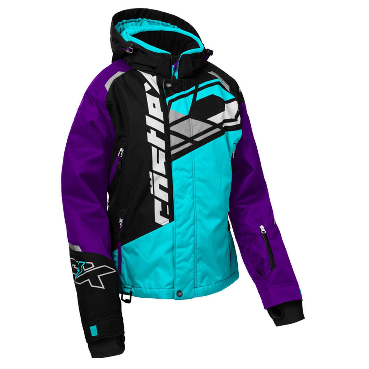 Castle X Code G4 Women’s Snowmobile Jacket – Turquoise/Grape/Black