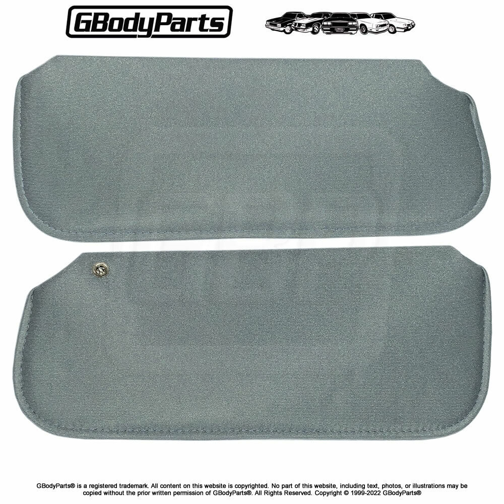 78-88 GBody Non Illuminated Sun Visors Foam Back Material – Pair – ADRIATIC BLUE