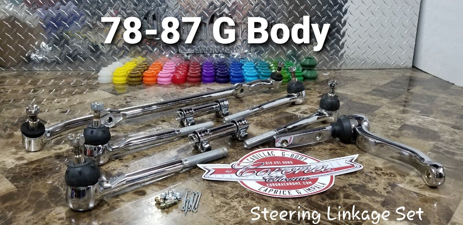 Chrome Steering Linkage Set 78-87 GBODY