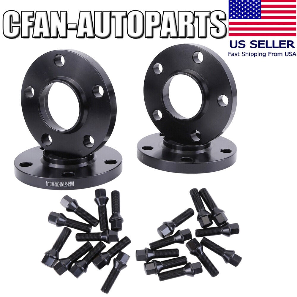 [4] 15mm Thick BMW G-Body 5×112 C.B 66.6 Wheel Spacer Kit 14×1.25 Bolts Included