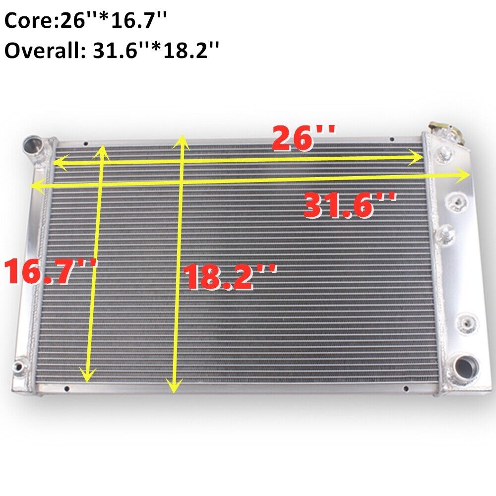 4 Row Aluminum Radiator for 1978-1988 G-Body Monte Carlo El Camino Regal Cutlass