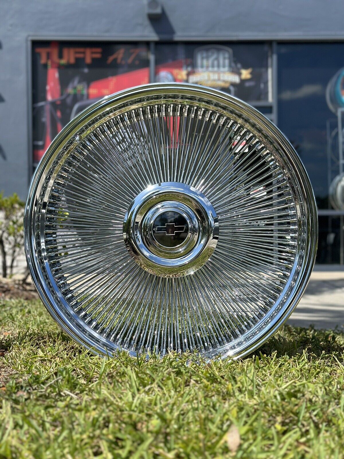 26″ CHROME CHEVY SPOKES DONK G BODY 5X4.75  5X5  FORGIATO RUCCI ONE WHEEL