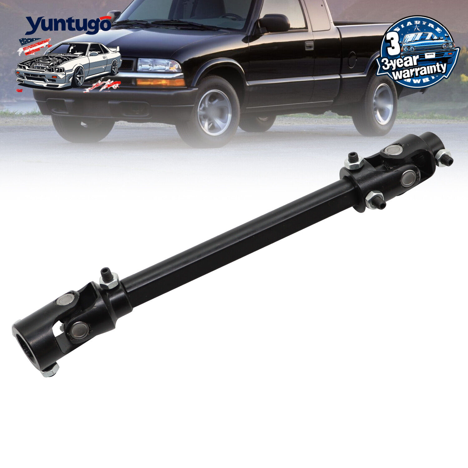 For Chevrolet S10 GMC Sonoma Pickup 82-93 LS Swap G/F-Body Steering Shaft Black