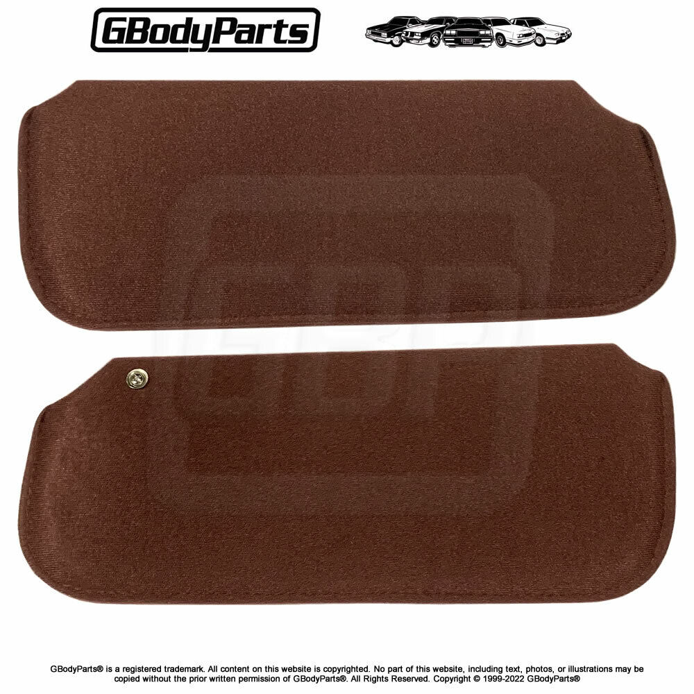 78-88 GBody Non Illuminated Sun Visors Foam Back Material – Pair – BURGUNDY