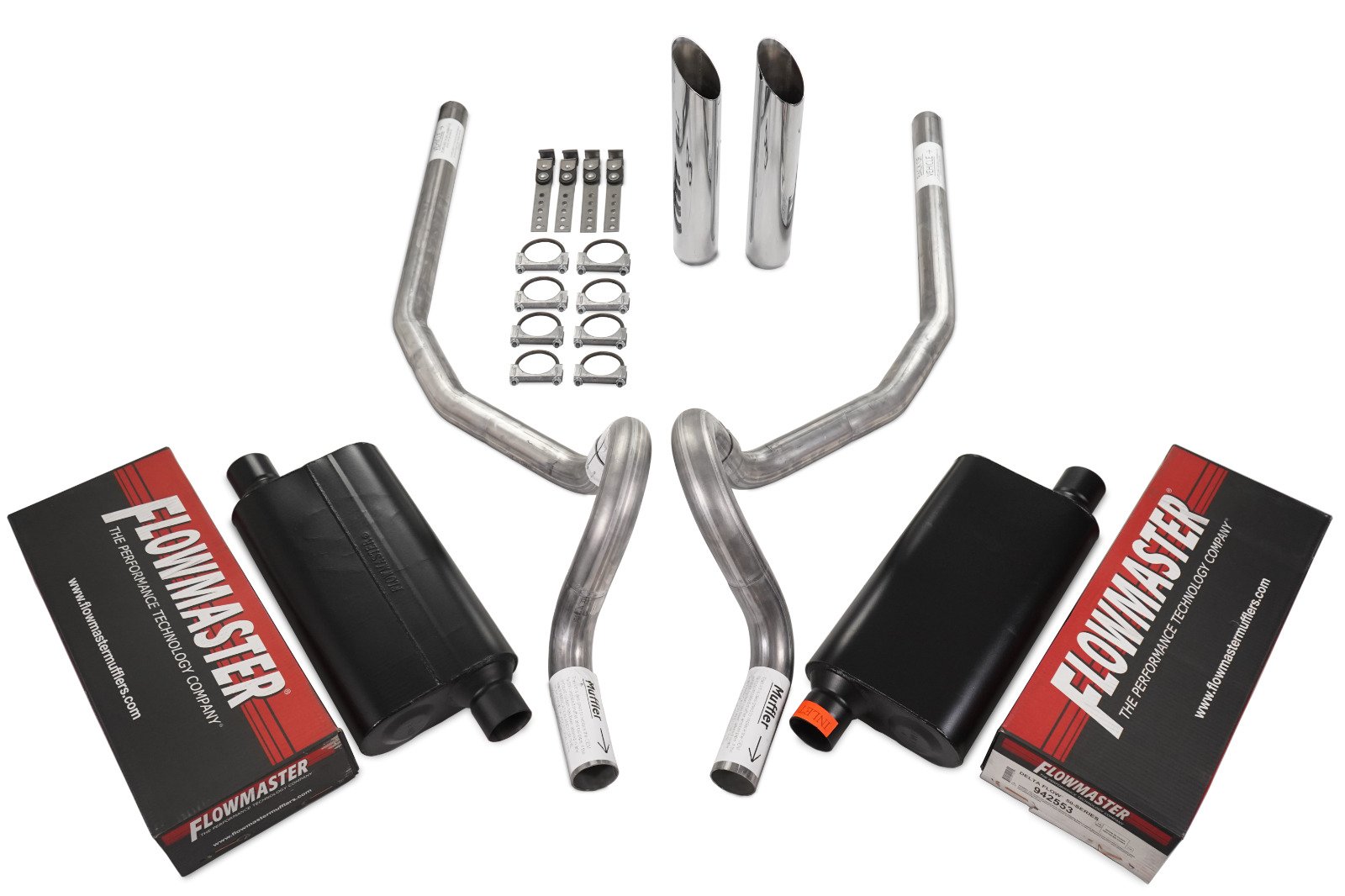 78-88 GM G Body Car 2.5″ Dual Exhaust Kit Flowmaster 50 Series DF Rear Exit SW T