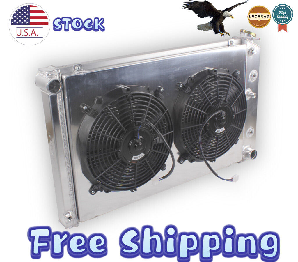 3Row Aluminum Radiator+2Fan For Chevy Camaro 70-81/ Monte Carlo 78-87 G-Body