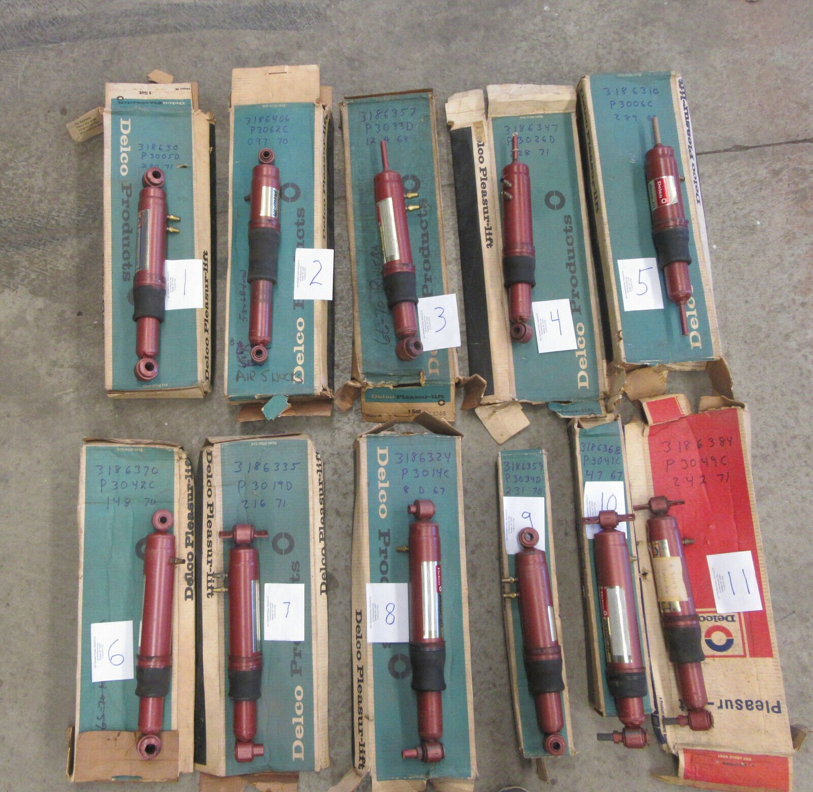 NOS Delco Pleasur-Lift Air Shock – listing is for ONE shock only oem PLEASE READ