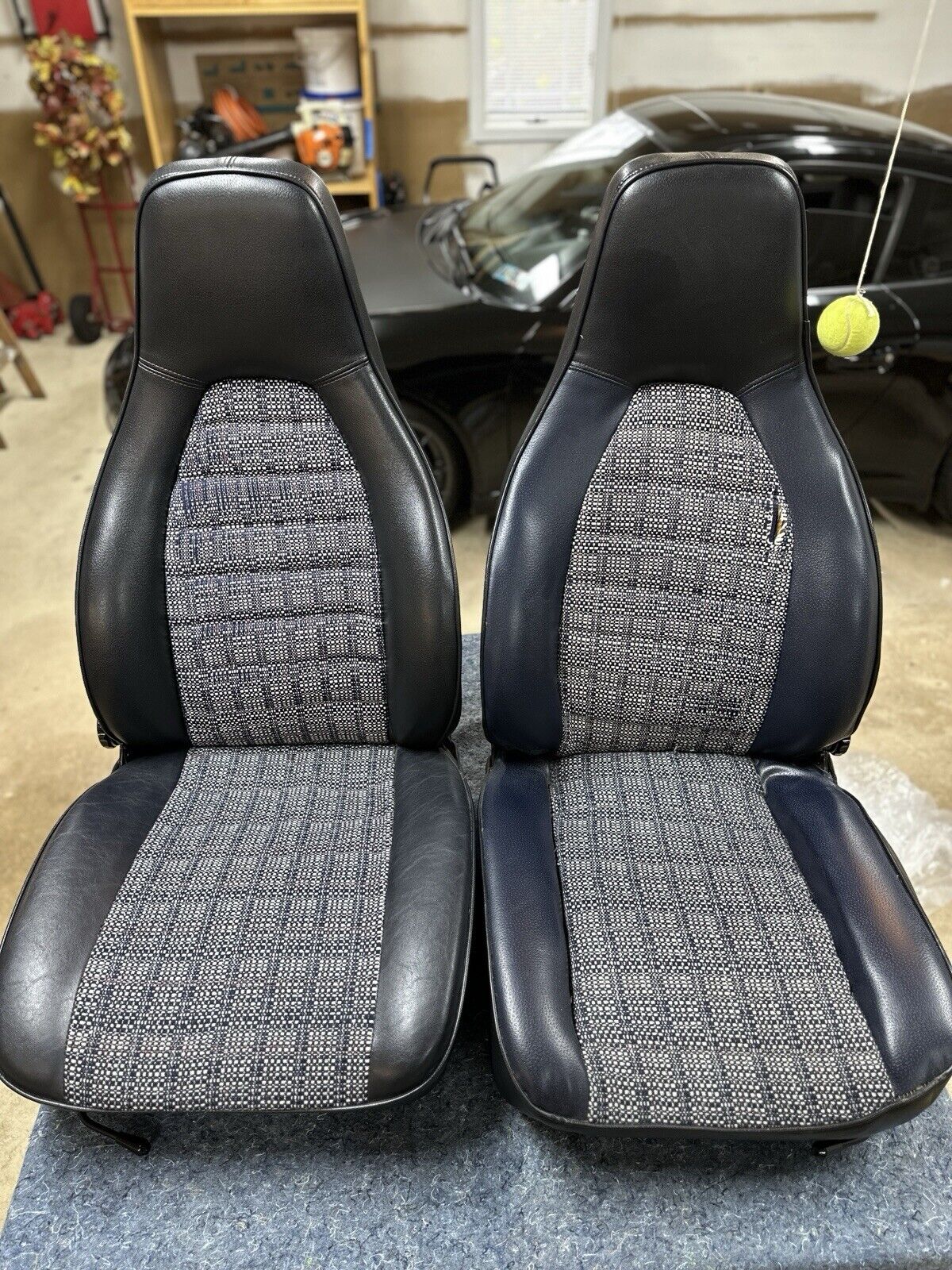 PAIR ORIGINAL RECARO PORSCHE 911 G-BODY FRONT BUCKET SEATS.  74-77.