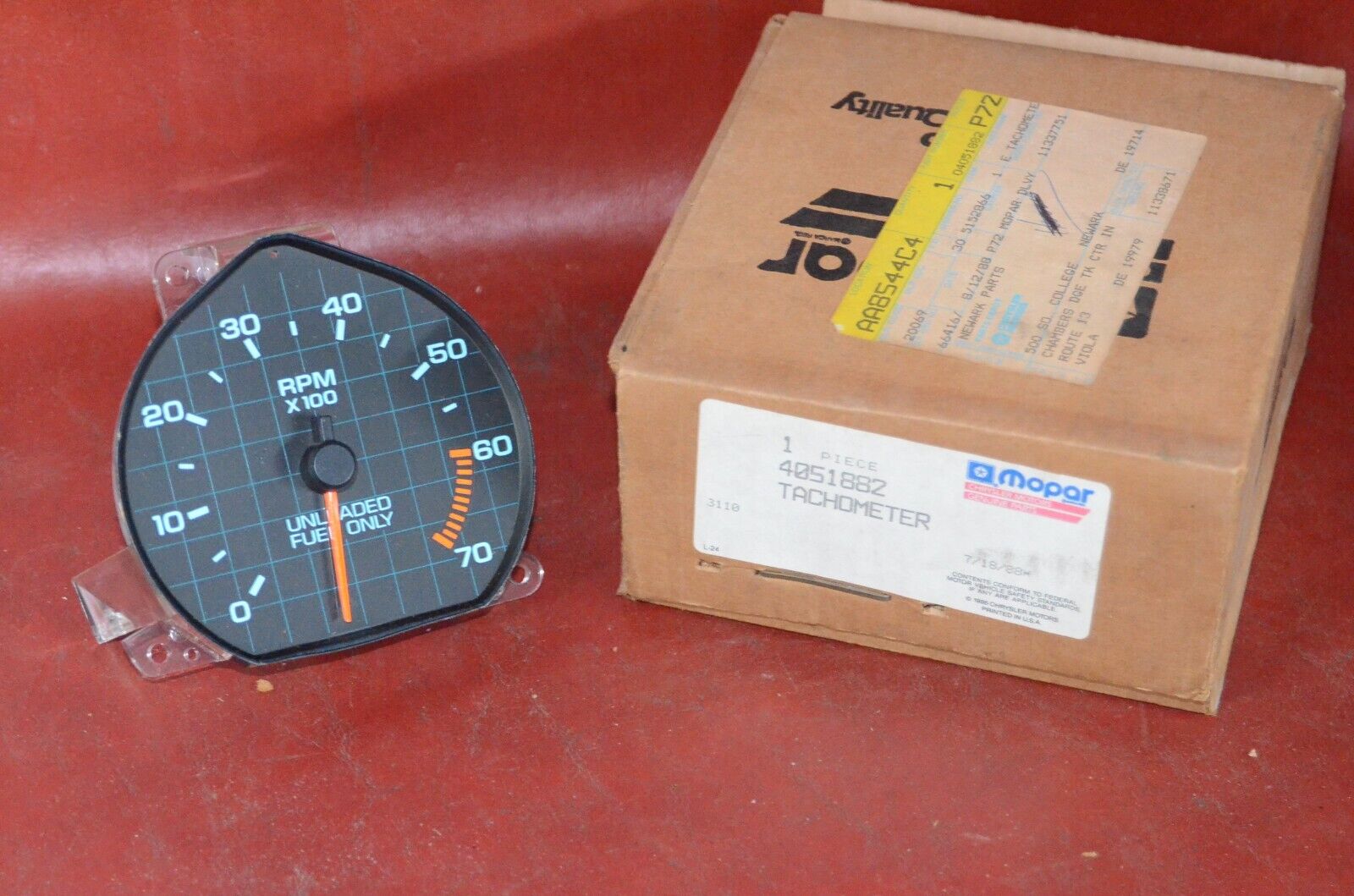 NOS 1985-86 Dodge Daytona Turbo Z Tachometer G-Body OEM Mopar 4051882 Gauge Tach