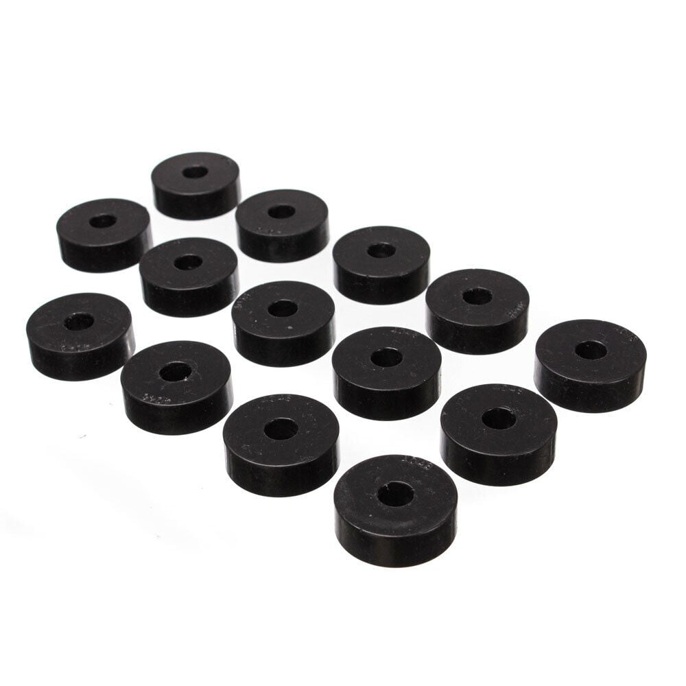 Energy Suspension 2.4101G; Body Mount Bushing Kit Black for 1955-1973 Jeep CJ-5