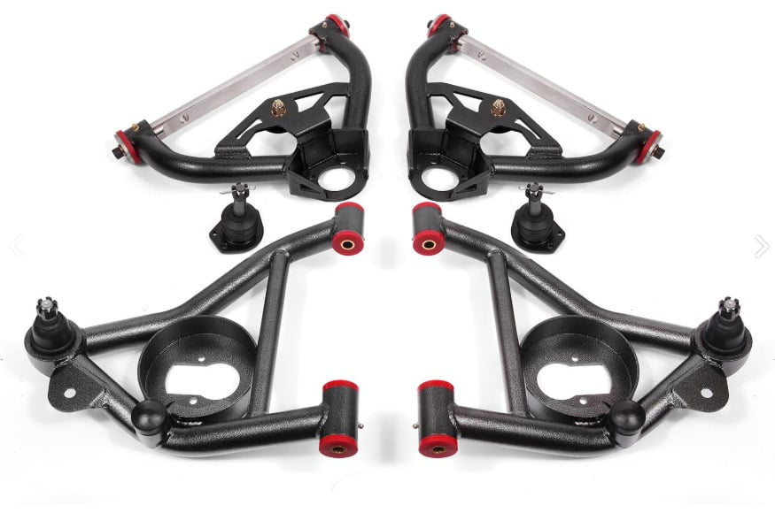 BMR Suspension A-Arm Kit Upper & Lower Non-Adjustable Black for 78-87 GM G-Body