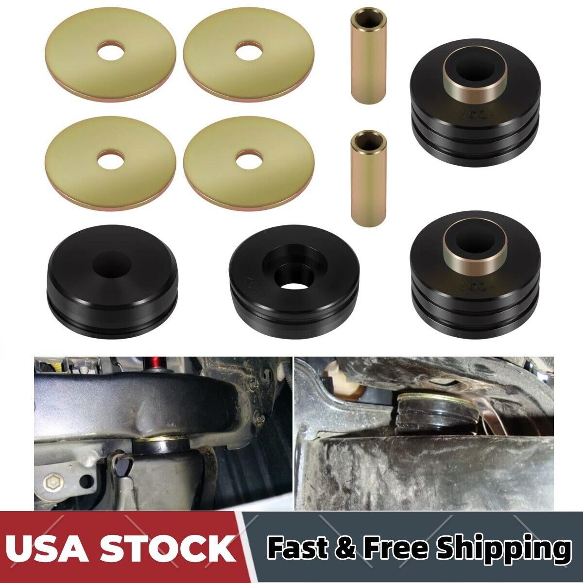 9.4102G Body Mounting Bushing Kit Universal Mount w/ Mounts&Washers&Bushings