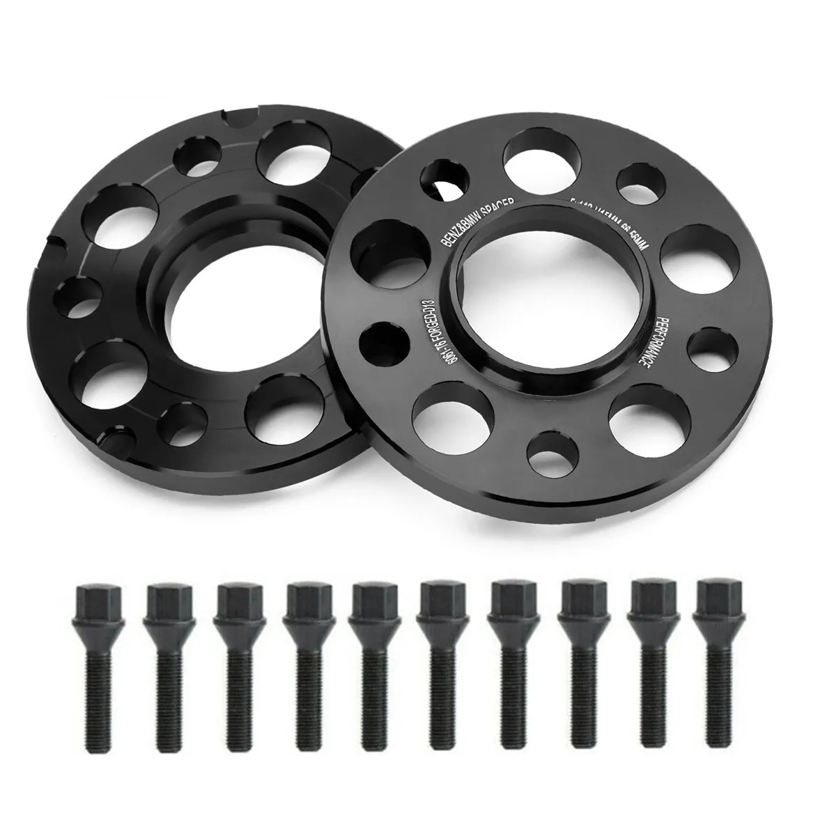 [4] 12.7mm Thick BMW G-Body 5×112 CB 66.6 Wheel Spacer Kit 14×1.25 Bolt Included