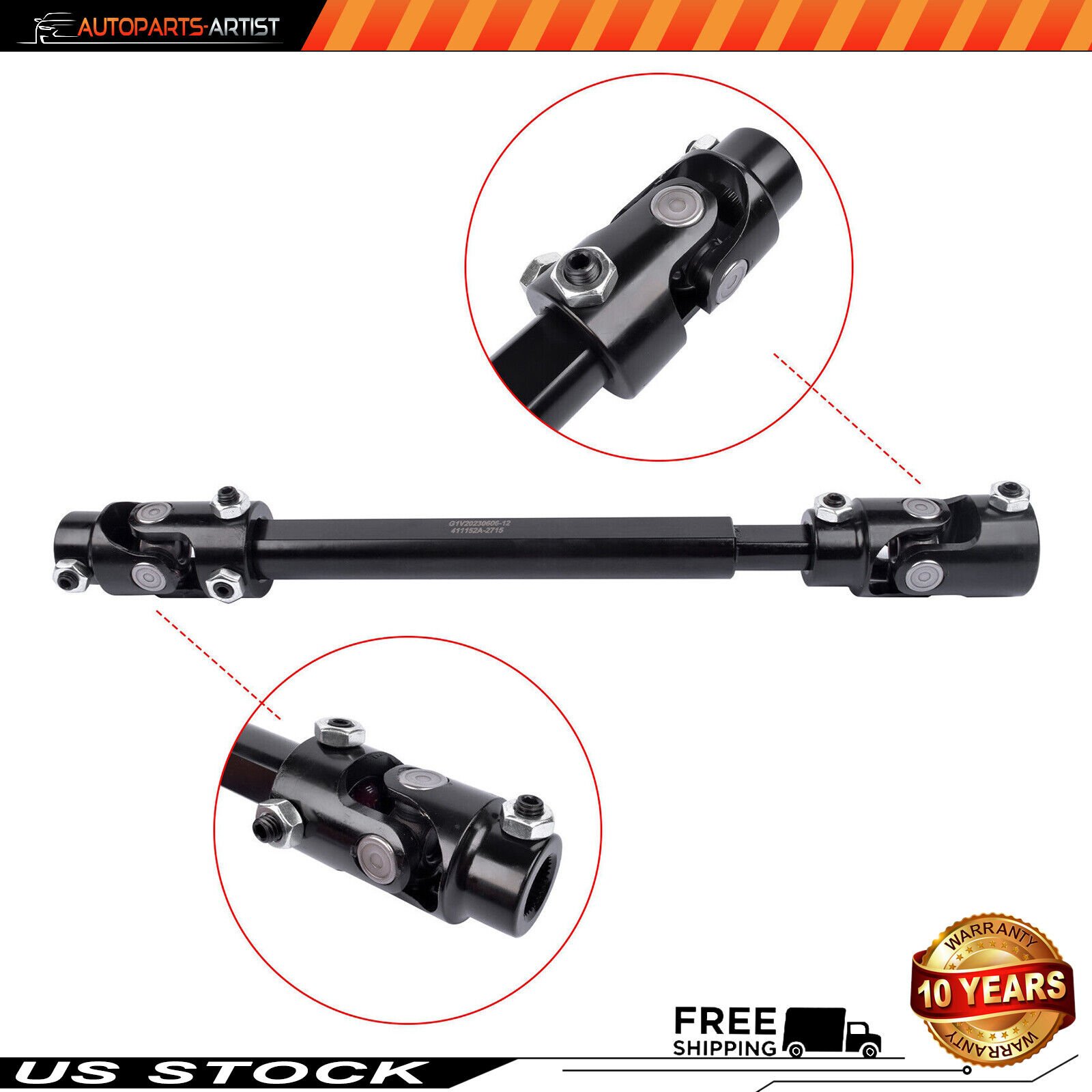 BLACK STEERING SHAFT FOR CHEVROLET S10 GMC SONOMA PICKUP 82-93 LS SWAP G/F-BODY