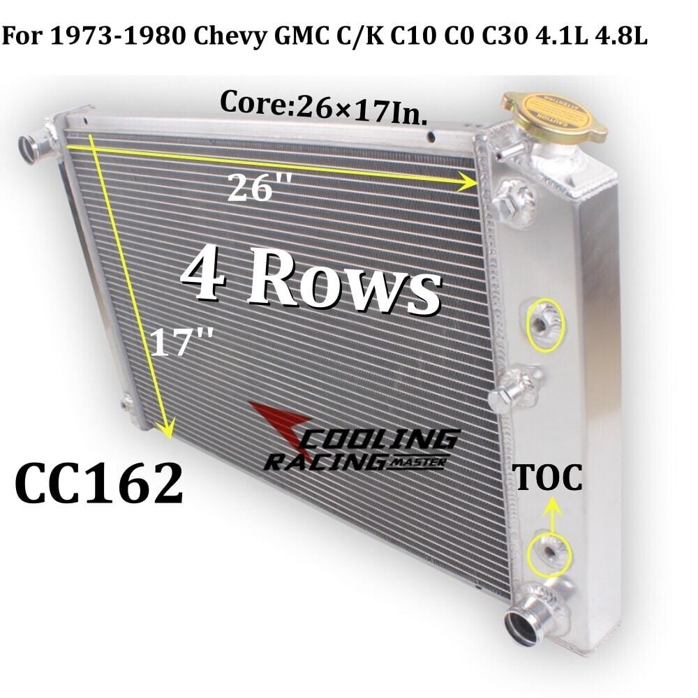 CC162 Aluminum Radiator for G Body Chevy Monte Carlo El Camino 5.0L 1978-1988