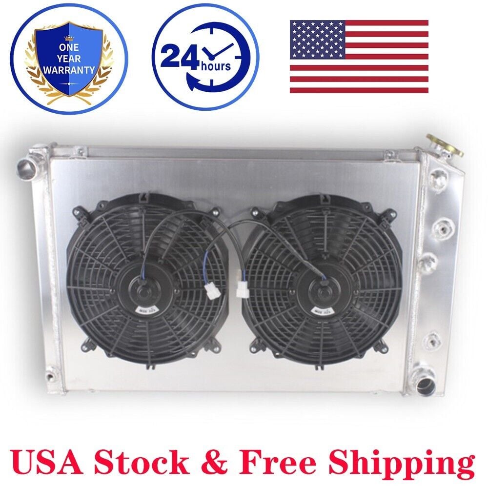 3 Row Aluminum Radiator Fans For Chevy 1970-81 Camaro/ 78-87 Monte Carlo G-Body