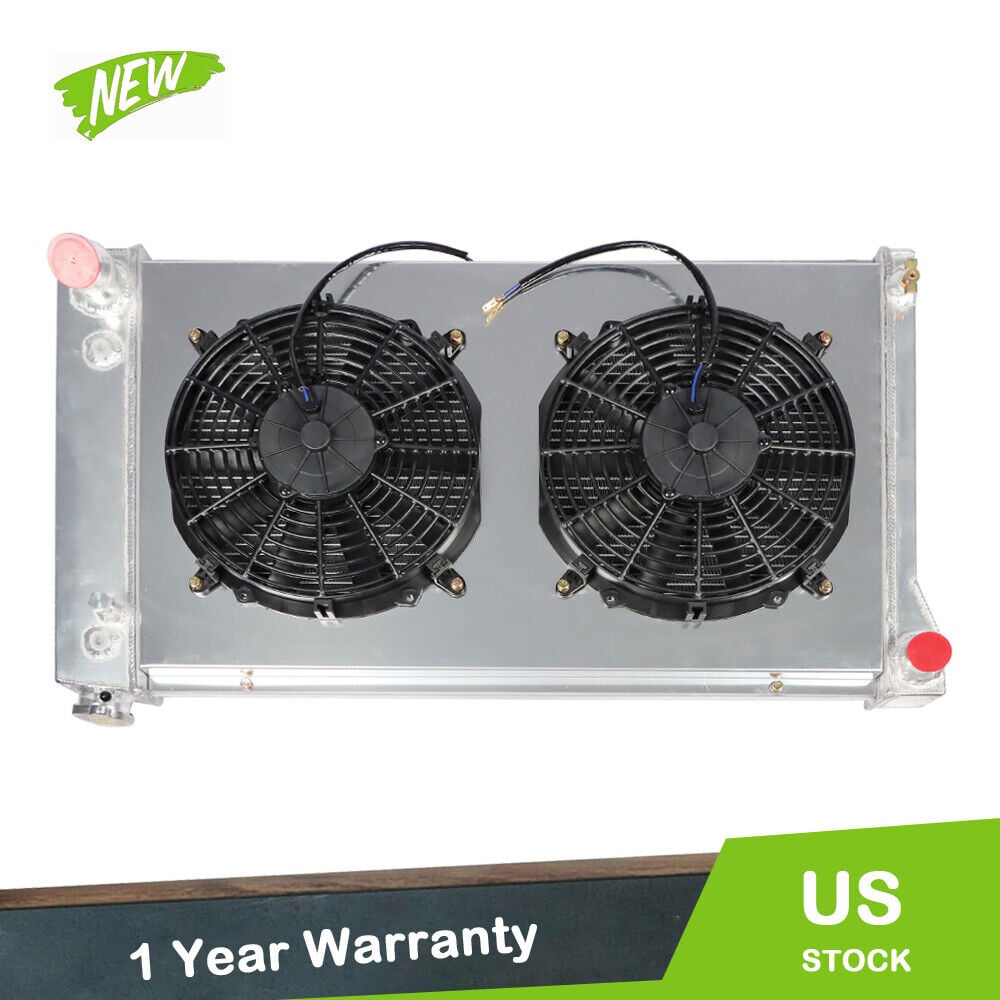 For 67-72 Chevy/GMC C/K 10/20/30 Series Pickup Truck 3 Row Radiator+Shroud Fan