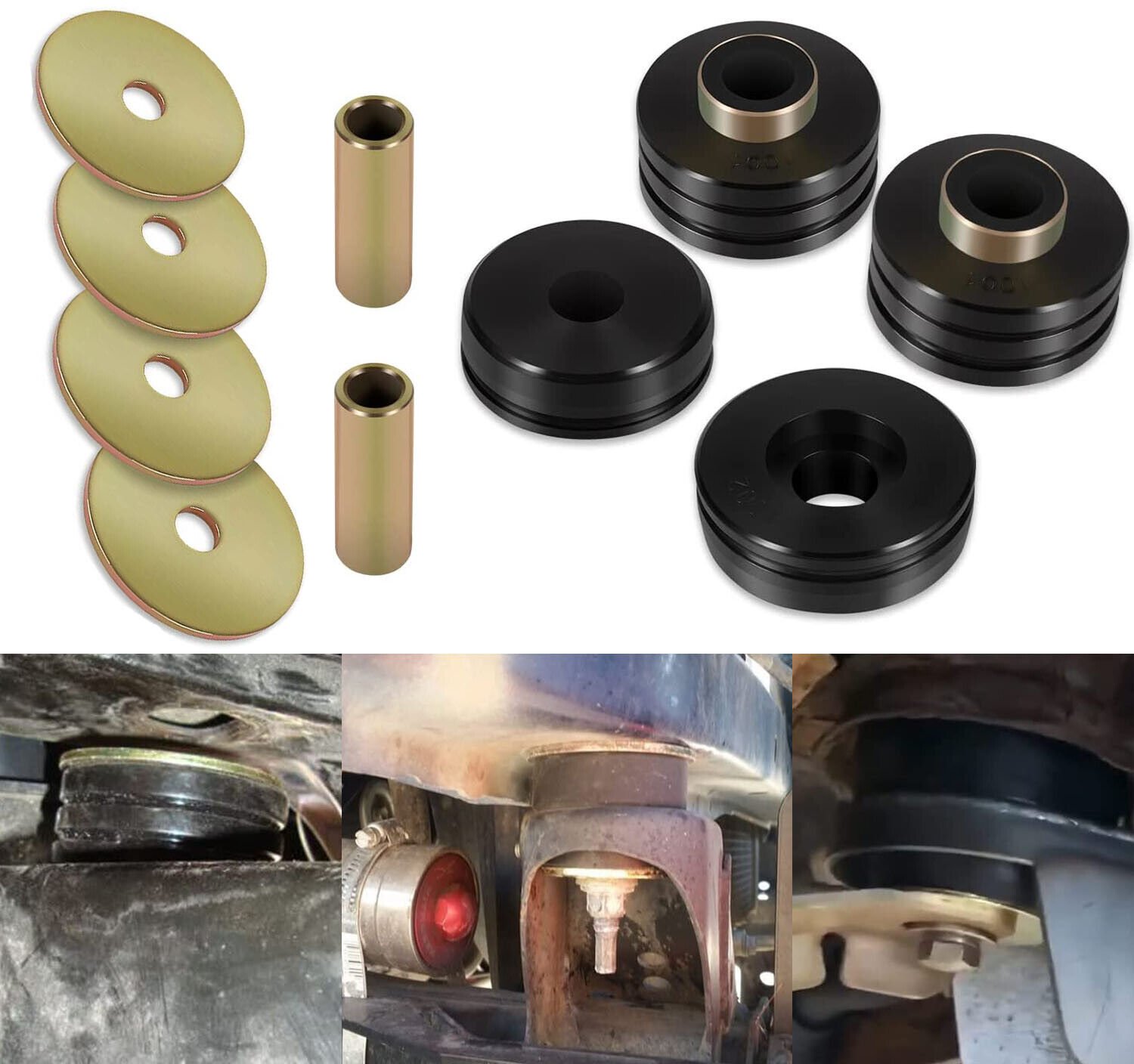 9.4102G Universal Polyurethane Body Mounts Bushing Isolators Kit For Cars Trucks