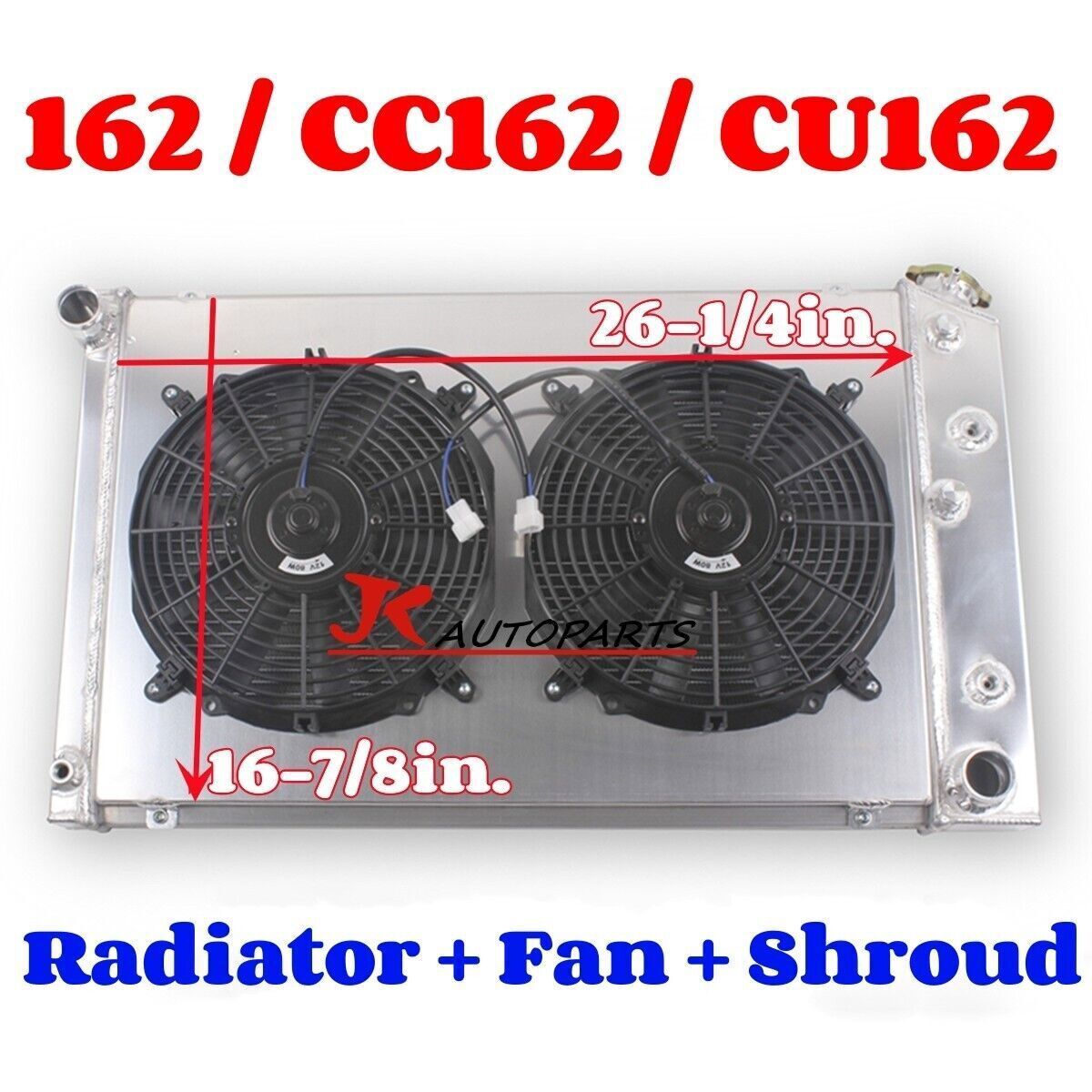 3-Row Radiator Shroud Fan For 1978-88 Monte Carlo El Camino Regal Cutlass G-Body