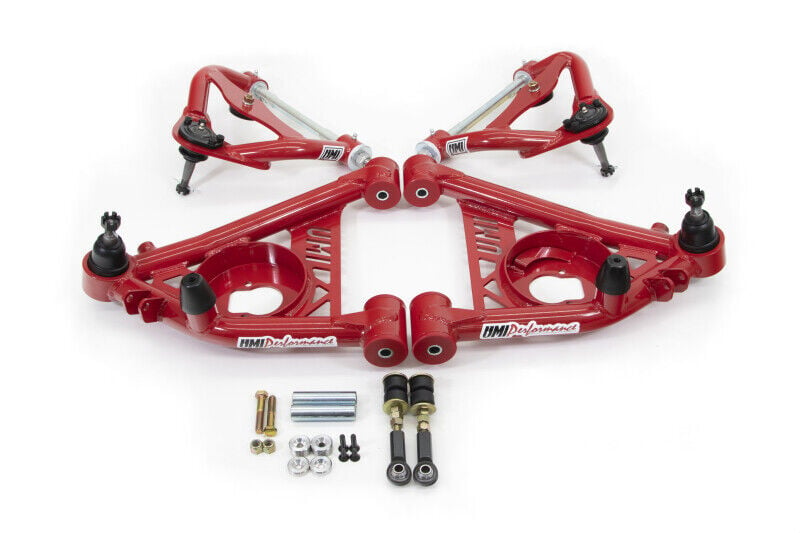 UMI Performance 303133-1-R Control Arm Kit for GM G-Body Red Upper Ball Joint