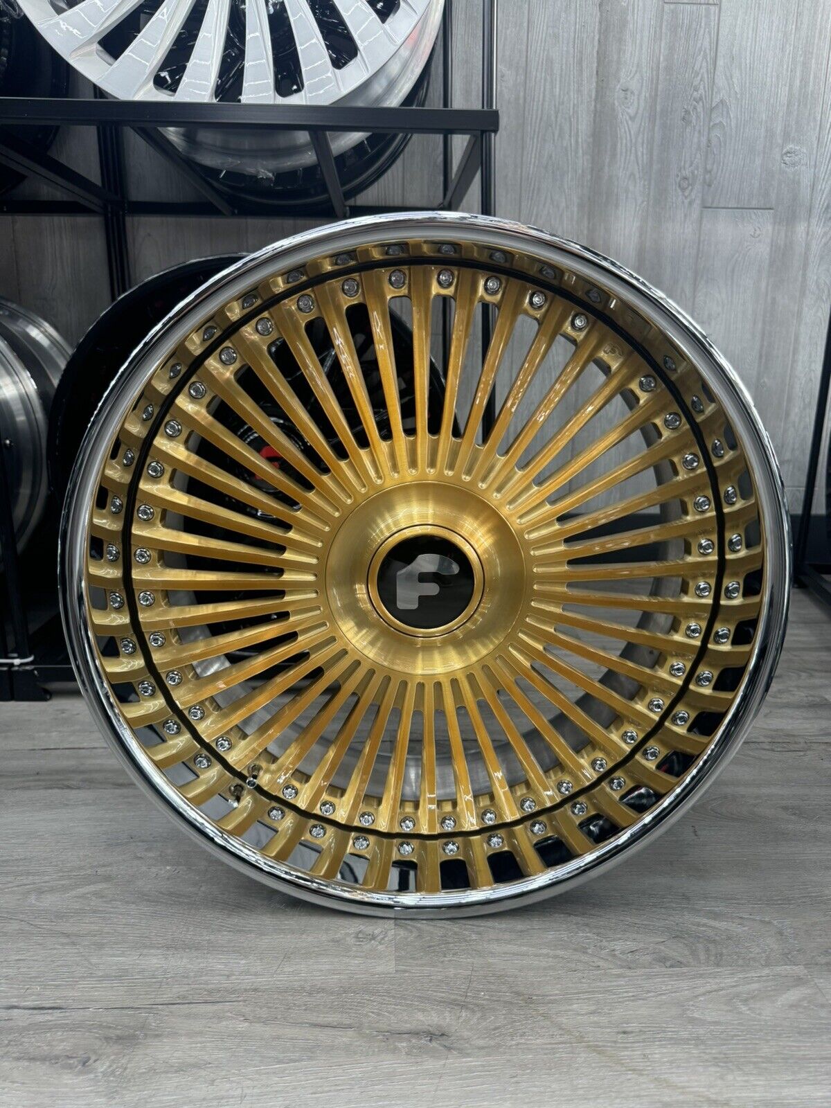 22 Inch Forgiato Trimestre Gold/chrome G-body