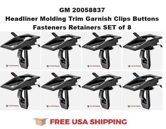 1978-1990 Caprice Sedan Coupe Headliner Molding Trim Garnish Clips Retainers GM