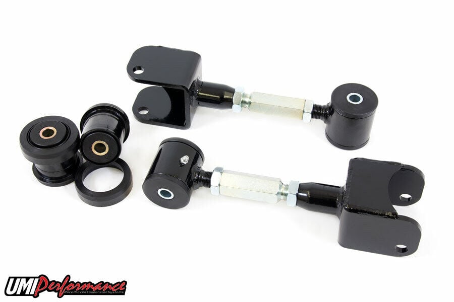 UMI 78-88 G-Body Adj. Upper Control Arms-Poly Bushings & Bushings Kit BLK 302500