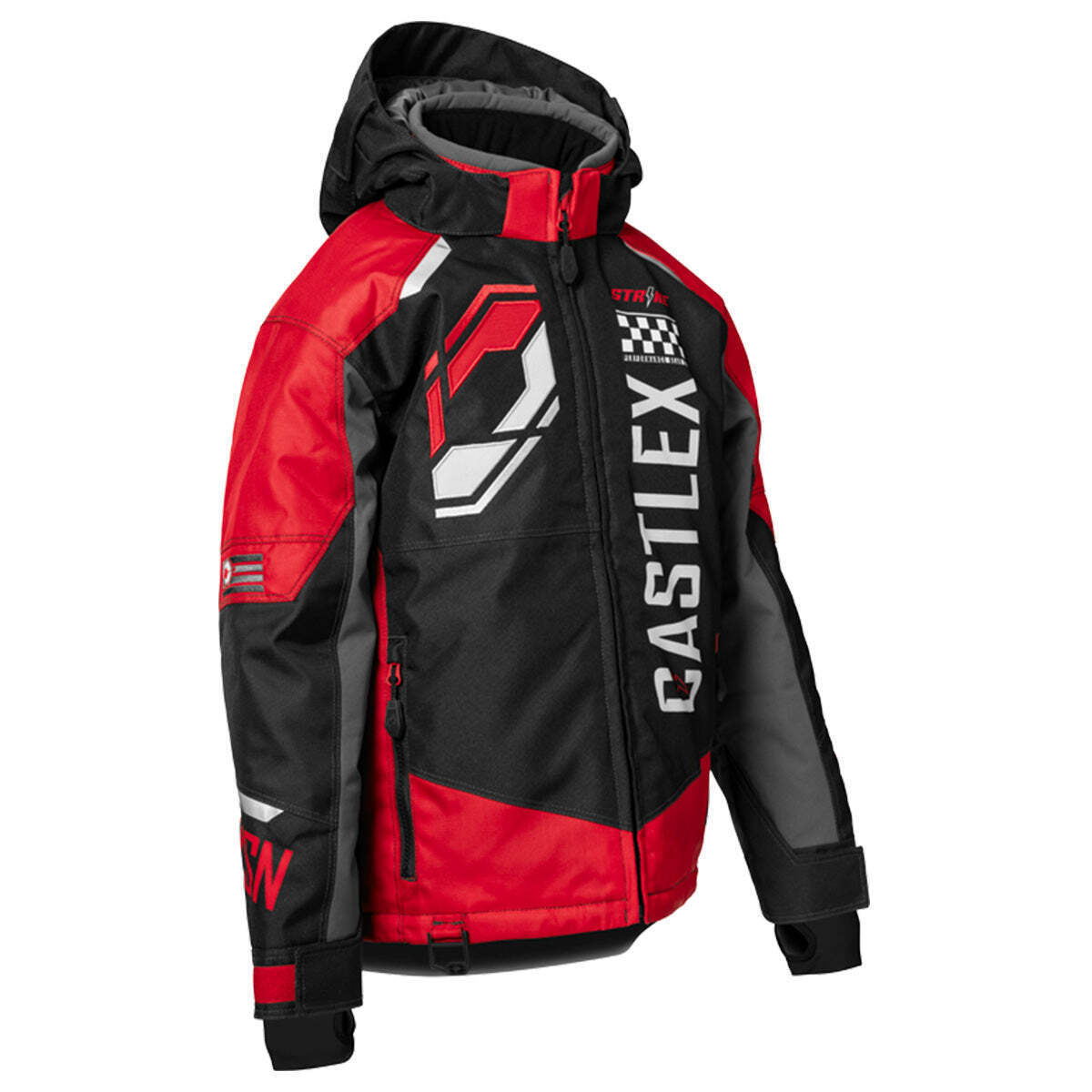 Castle X Strike G3 Youth Snowmobile Jacket – Red/Black