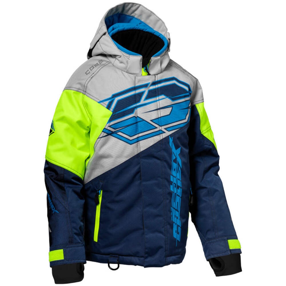 Castle X Code G2 Youth Snowmobile Jacket – Navy/Process Blue/Hi-Vis