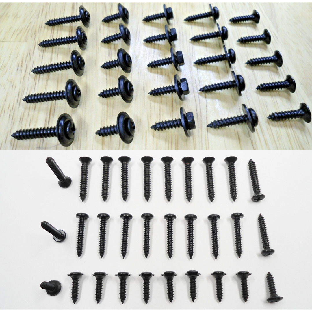 (55pcs) BLACK INT SCREWS! FITS G-BODY MONTE CAMARO REGAL FIREBIRD ETC (7 TYPES)