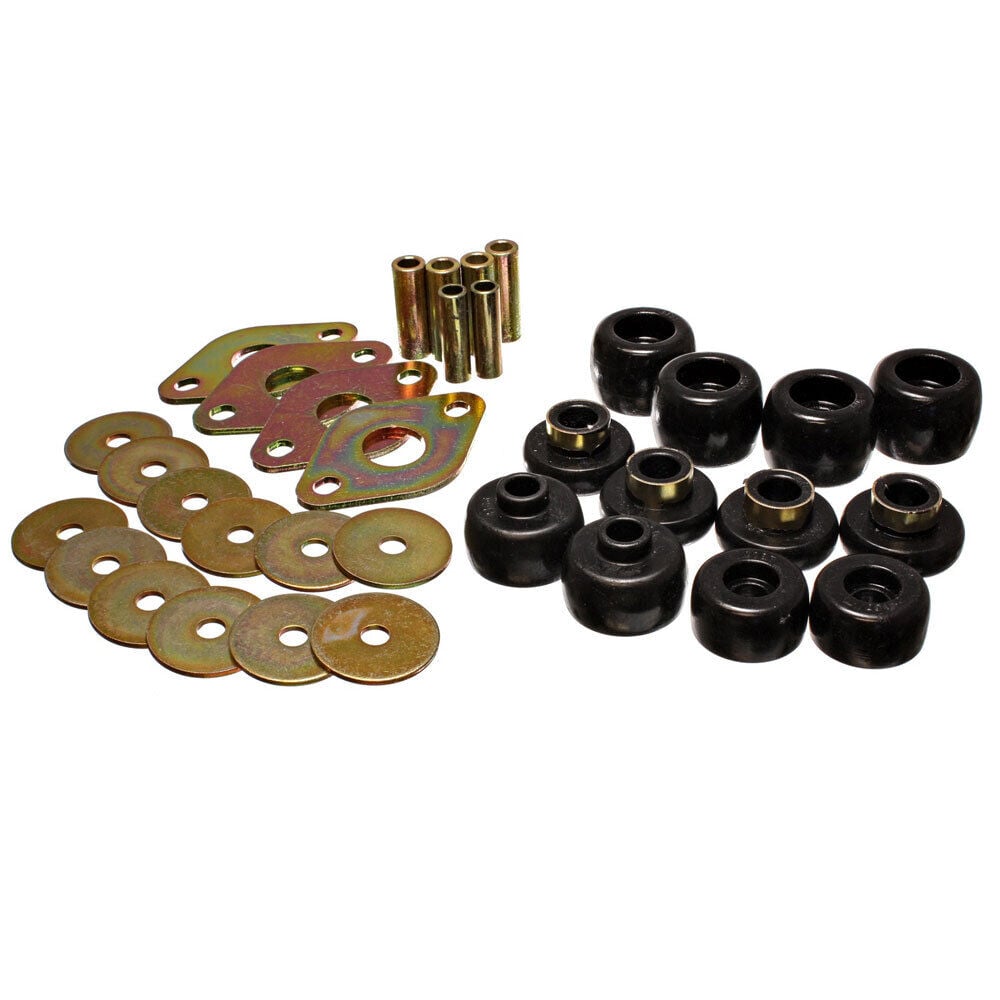 Energy Suspension 8.4105G; Body Mount Bushing Set Blk for 93-98 Toyota T100