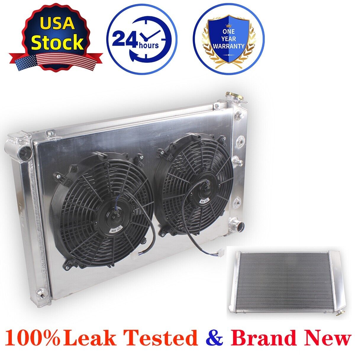 Fans + 3Row Radiator+Shroud For Chevy Camaro 70-81 / Monte Carlo 78-87 86 G-Body