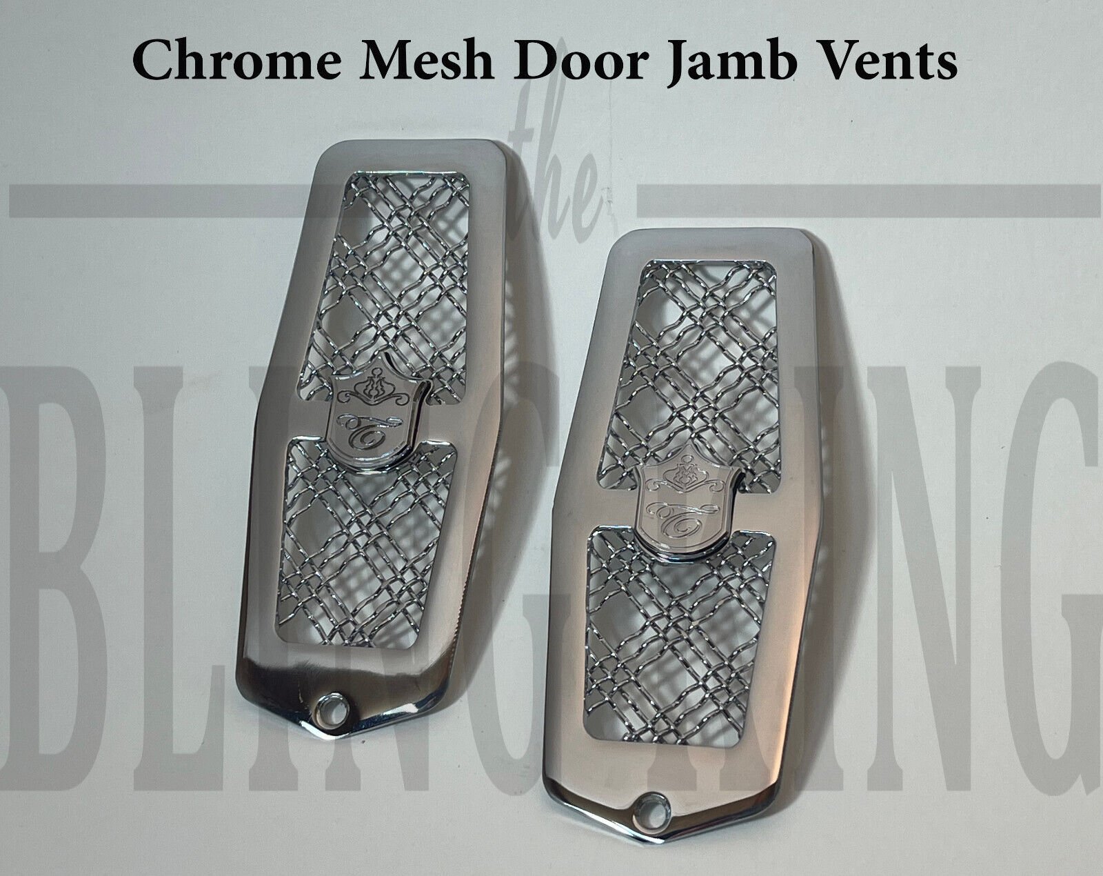 G BODY Door Jamb Vents Chevy Malibu El Camino Monte Carlo chrome mesh Tiarra