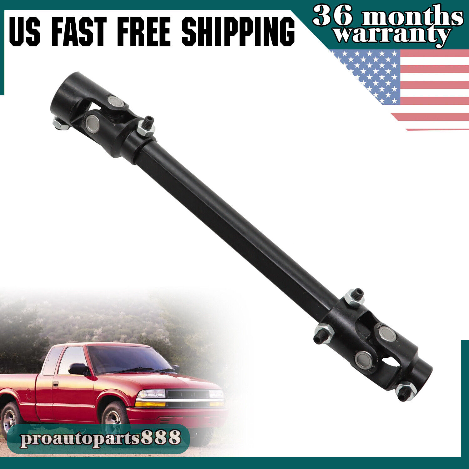 Steering Shaft For 82-93 S10 82-88 G-Body LS Swap 71223022HKR US