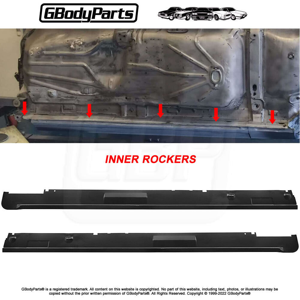 78-88 A/G Body Exterior Underside INNER ROCKER PANEL Patch – Set RH & LH Pair