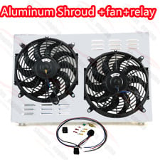 Aluminum Radiator Shroud Fan+Relay For 1970-1981 Chevy Camaro Monte Carlo G-Body