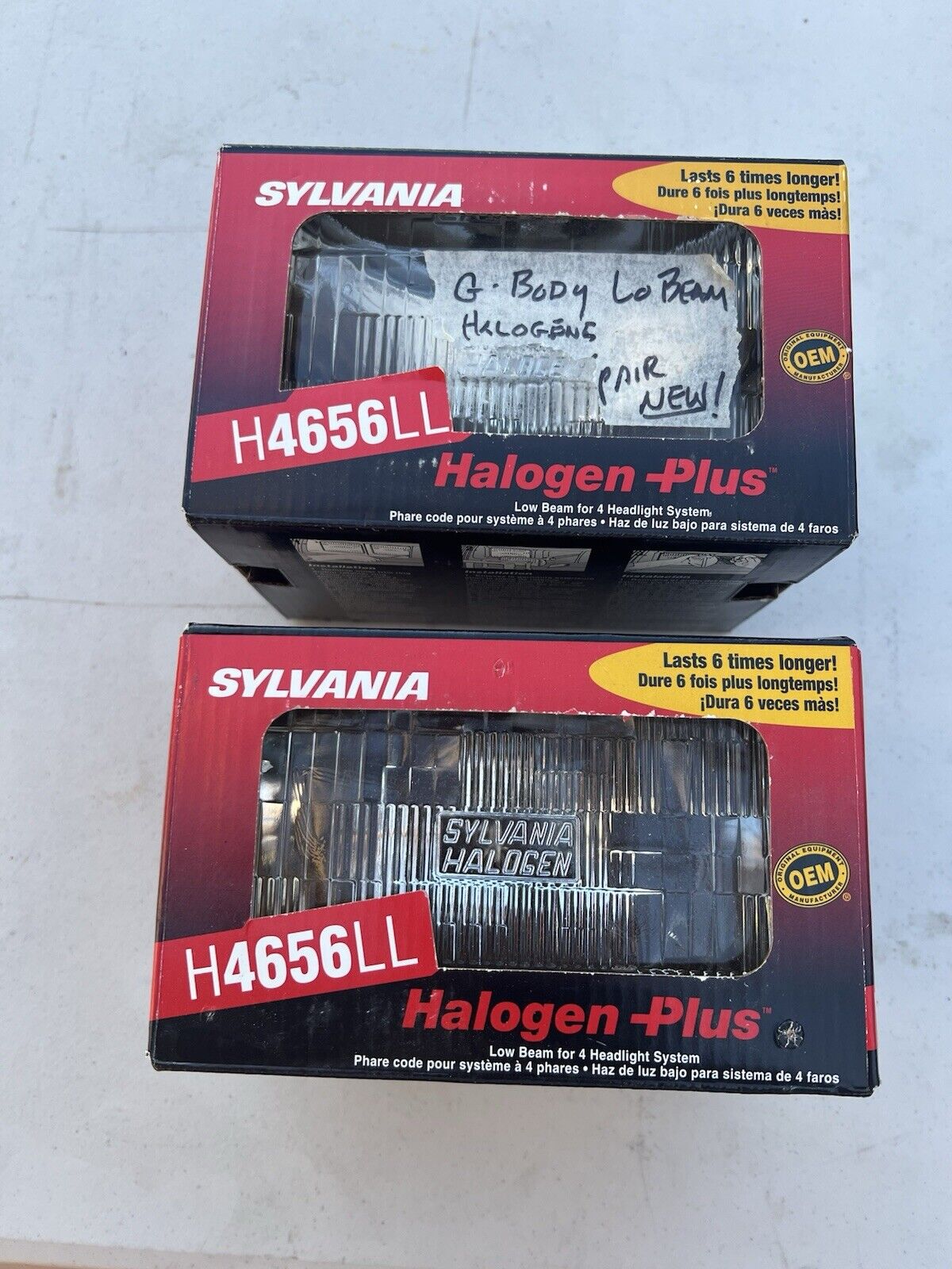 Set of 2 SYLVANIA H4656LL PERFORMANCE HALOGEN LOW BEAM  HEADLIGHTS G Body