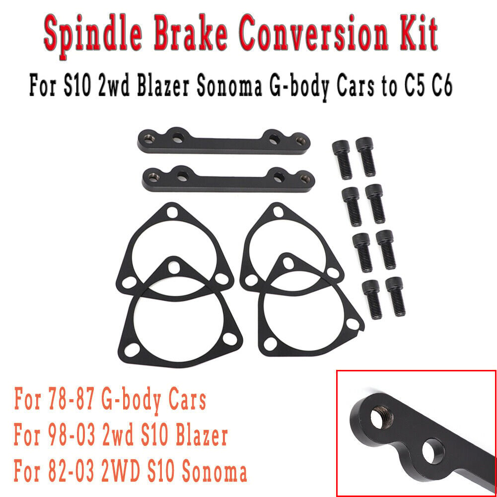 For 78-87 S10 2wd Blazer Sonoma G-body Cars to C5C6 Spindle Brake Conversion Kit