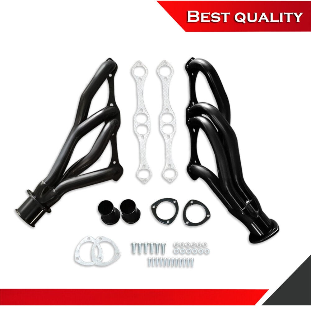 Suit Chevy Small Block SBC V8 265 283 305 A/F/G Body Black Steel Exhaust Headers