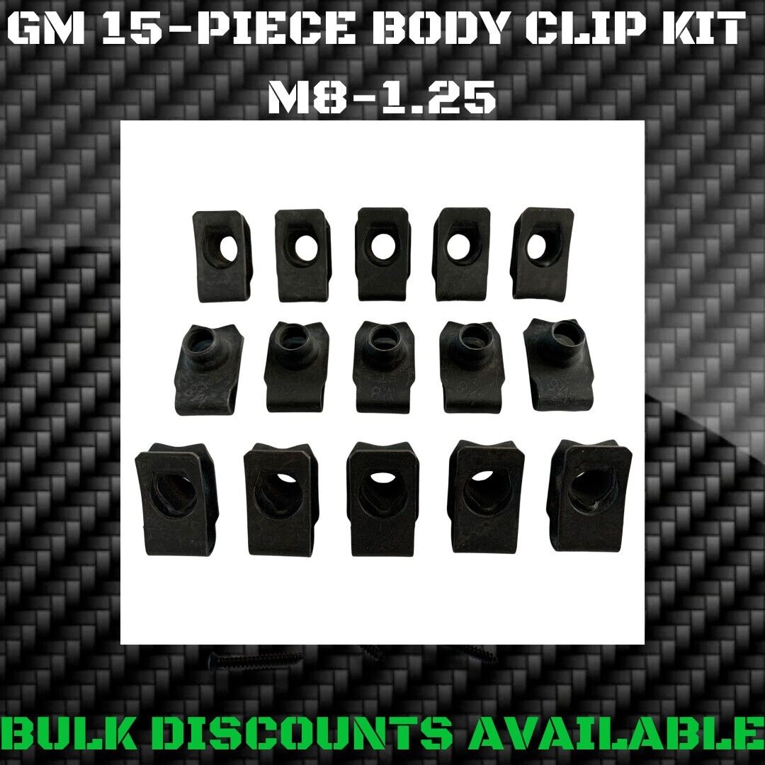 1981-1988 GM G Body Core Support Fender Splash Shield Body Clips U Nuts M8 OEM