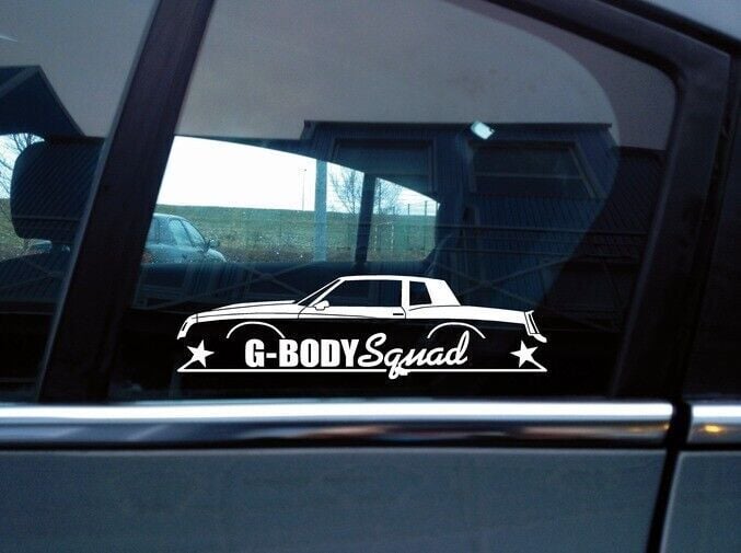 G-BODY Squad sticker for Chevrolet Monte Carlo SS 4th gen 1983-1988 classic Q84