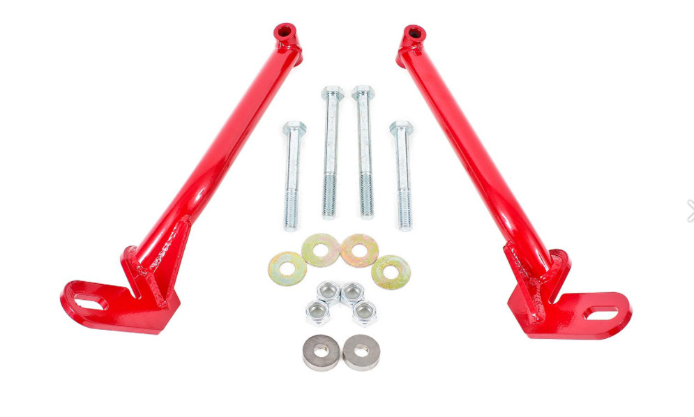 BMR Suspension Control Arm Reinforcement Braces For 1978-1987 GM G-Body Red