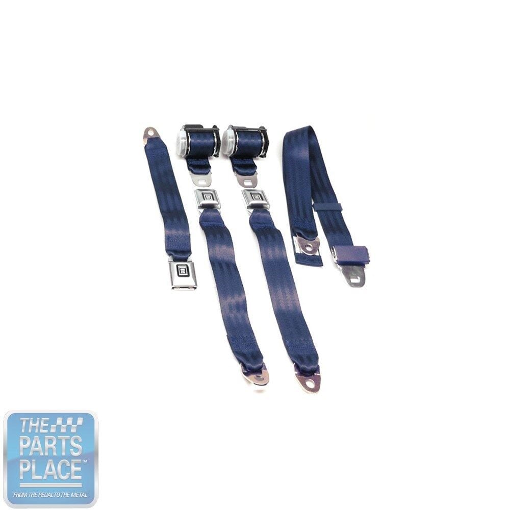 1978-88 GM G Body Cars Factory Style Rear Seat Belts – Set – Navy Blue