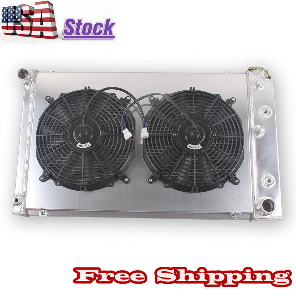 4Row Radiator+Shroud+Fan For 1978-1987 Chevy G-body El Camino Monte Carlo Malibu