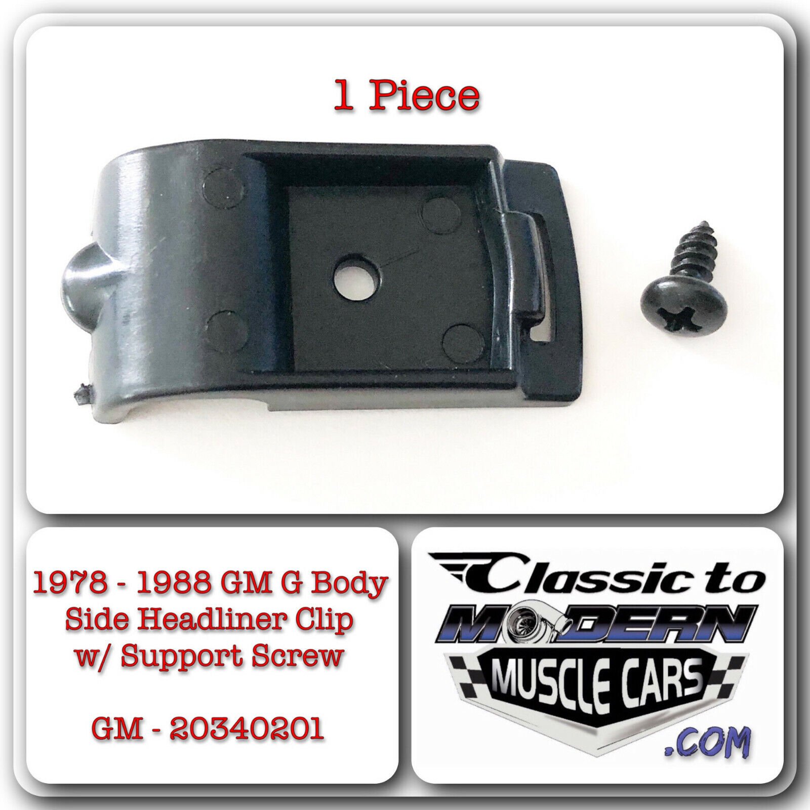 1 PC Side Headliner Clip 78-88 G-Body 2 Door Hardtop & Factory Astroroof Only