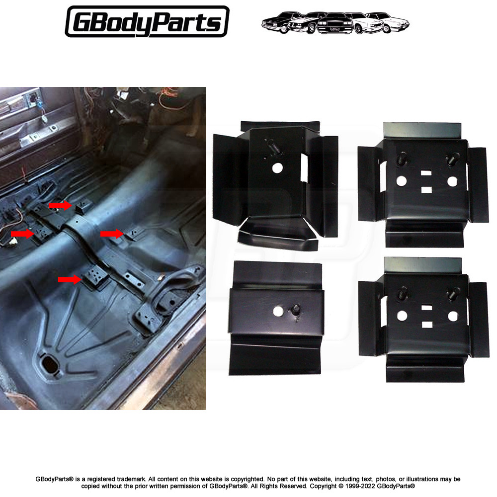 78-88 GBody Bench to Bucket Seat Track Floor Mount Bracket Conversion INNER set