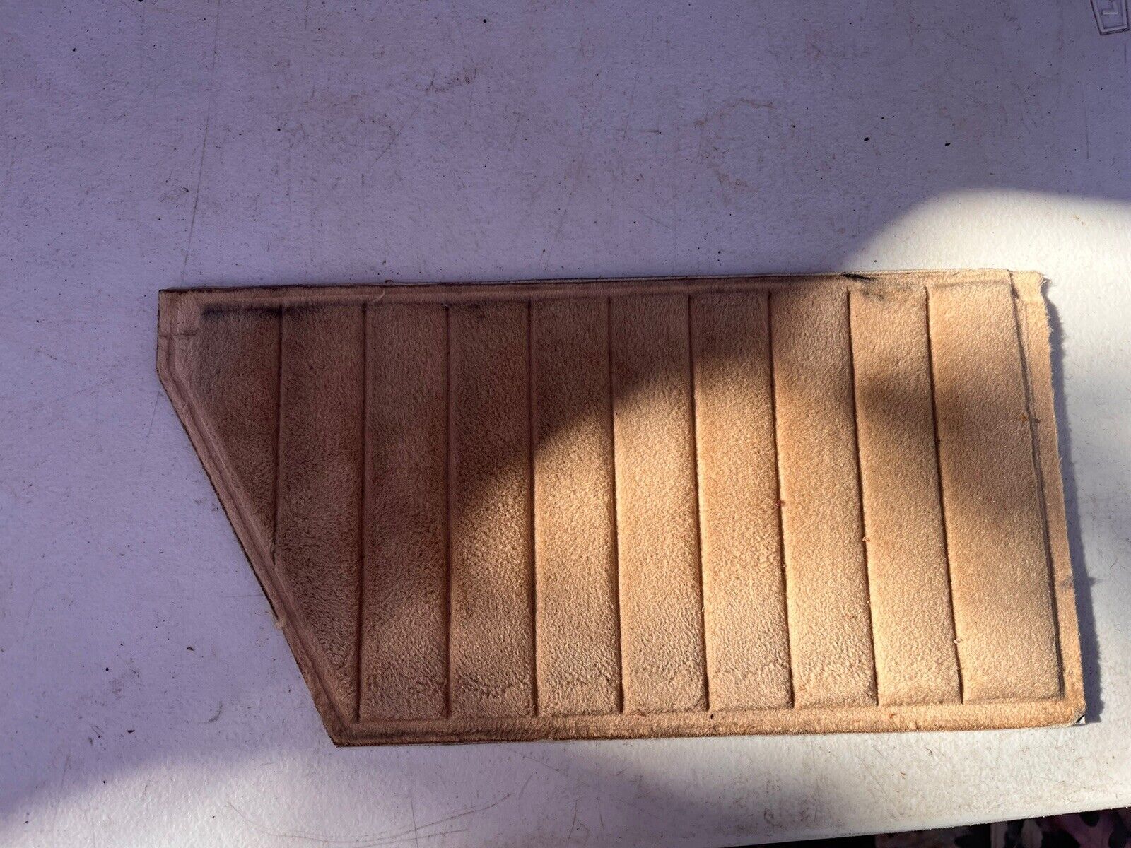 78-88 Monte Carlo Rear Interior Sail Panel Insert G Body Tan Cloth Driver OEM