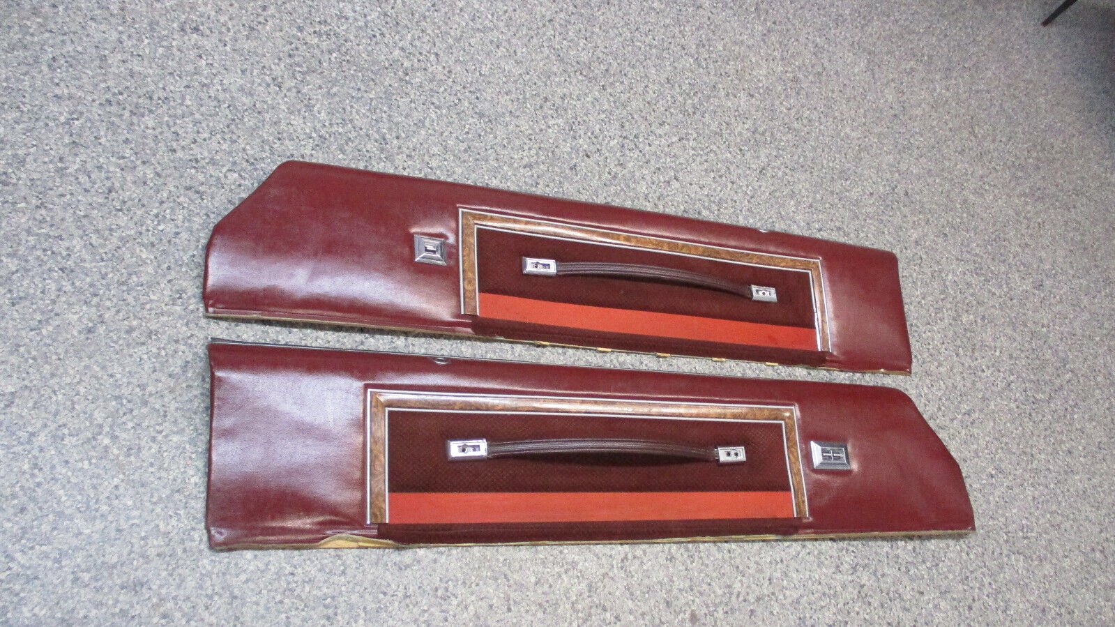 1978-1988 G-BODY MONTE-CARLO DOOR PANEL UPPER PAIR MAPLE RED